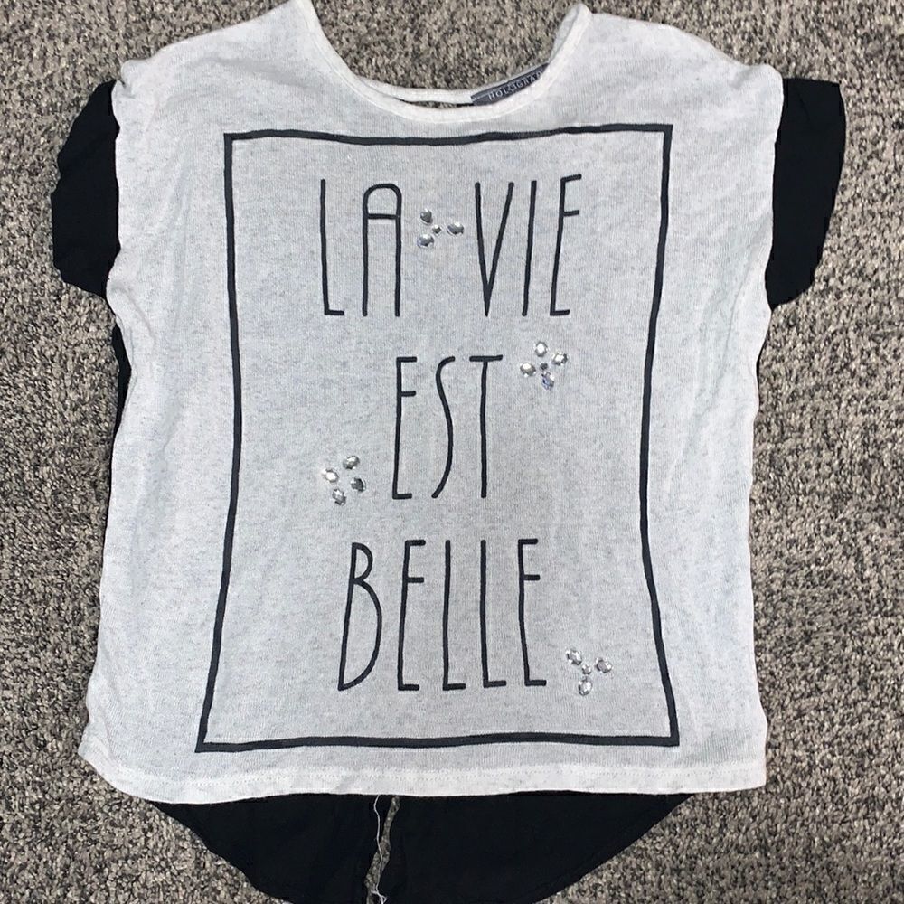 Hologram Black and White T-Shirt - L